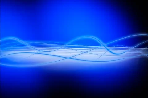 Blue background representing electromagnetic wave Stock Illustration