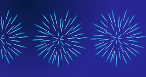 Blue background with simple animation of dandelion Stock Footage 148205650