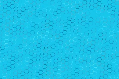 Blue background with small hexagon pattern and geometric design 스톡 일러스트