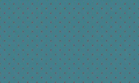 Blue background with small red polka dots pattern Stock Illustration