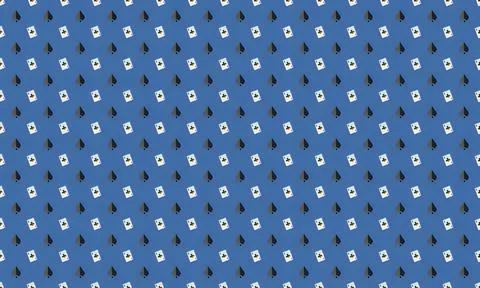 Blue background with small white and black eye pattern Stock Illustration