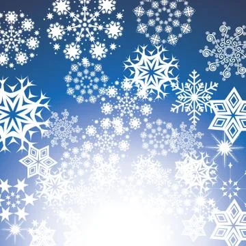 Blue background with snowflake Illustrazione stock
