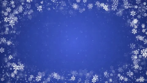 Blue background with snowflakes and glowing particles Stock Footage 84048029