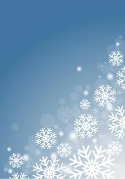 Blue background with snowflakes Stock Illustration