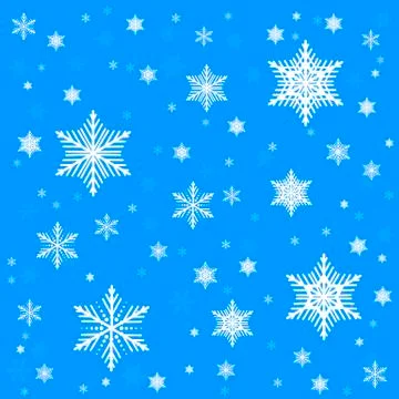 Blue background with snowflakes Stock Illustration