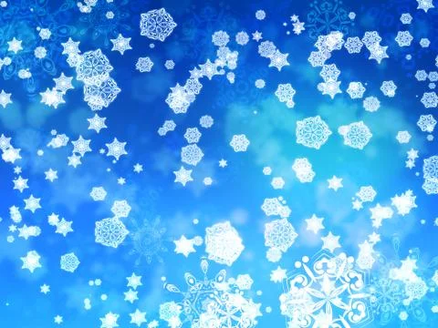 Blue Background with Snowflakes Stock Illustration