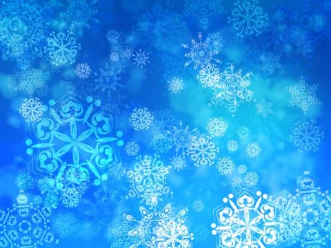 Blue Background with Snowflakes Stock Illustration