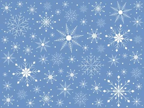 Blue background with snowflakes. Vector. Stock Illustration