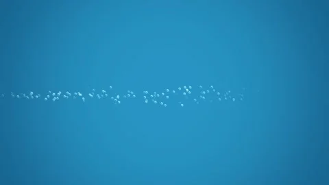 Blue background with soft floating clear bubbles, 4k, loop Animation Stock Footage 276323939