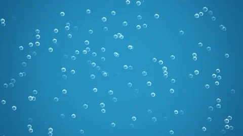 Blue background with soft floating clear bubbles, 4k, loop Animation Stock Footage 276324007