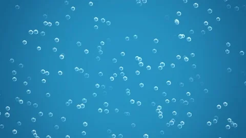 Blue background with soft floating clear bubbles, 4k, loop Animation Stock Footage 276324010