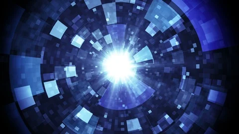 Blue background tech tunnel concept Stock Footage 88142005