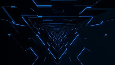 Blue Background Technology Tunnel Stock Footage 99481138
