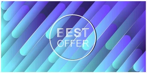 Blue background template. Header and footer geometric design foe best offer Stock Illustration