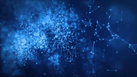 Blue background with twinkling dots Stock Illustration