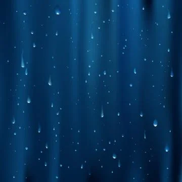 Blue background with water drops Stock Illustration