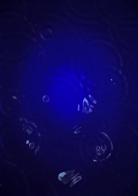 Blue background with  water ripple and bubbles portrait animation video Stock Footage 297624766