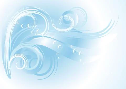 Blue background with wave Stock Illustration