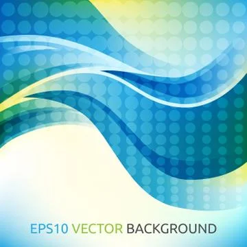 Blue background with waves Illustrazione stock