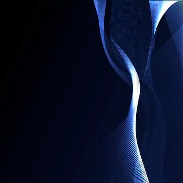 Blue background with wavy lines Stock Illustration