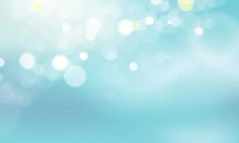 Blue background with white and yellow bokeh, ideal for website banners Stock Illustration