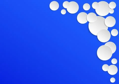 Blue background with white circles Stock Illustration