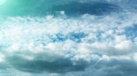 Blue background with white clouds and word soul Stock Footage 41150112