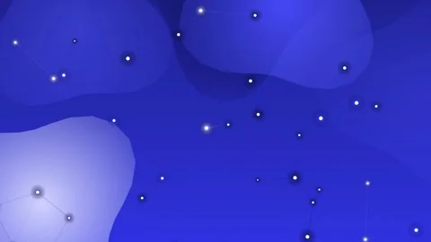 Blue Background with White Clouds and Bubbles. Video stock 329470300