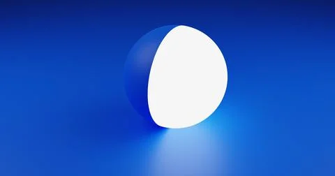 Blue  Background With white light  Emission Sphere Stock Illustration