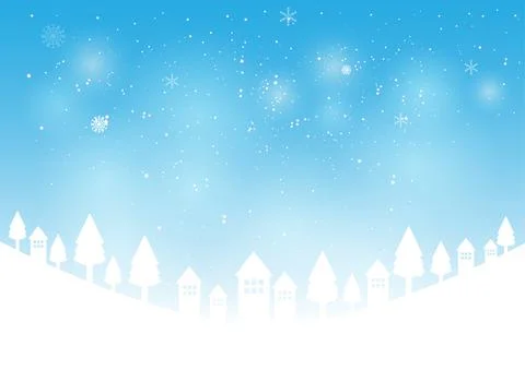 Blue background with white snow Illustrazione stock