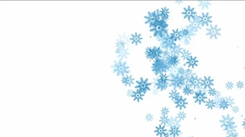 Blue background with white snowflakes and bokeh Stock Footage 7736279