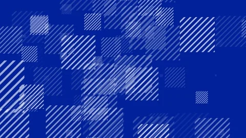 Blue background with white striped animated squares Stock Footage 196736860