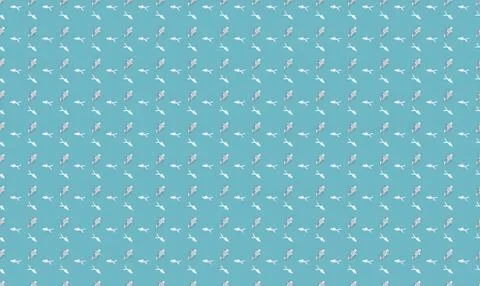 Blue background with white wavy patterns and colorful dots Stock Illustration