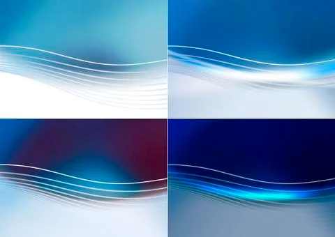 Blue backgrounds set Stock Illustration