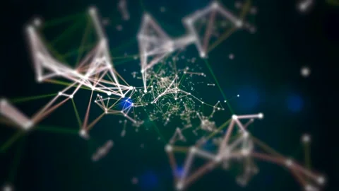 Blue backgrounds with white plexus particles. Stock Footage 151764003