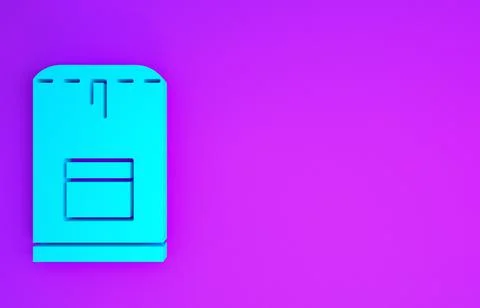 Blue Backpack icon isolated on purple background. Diving underwater equipment Stock Illustration