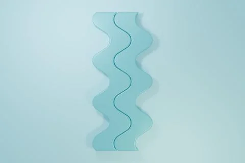 Blue Bacon stripe icon isolated on blue background. Minimalism concept. 3D .. Stock Illustration