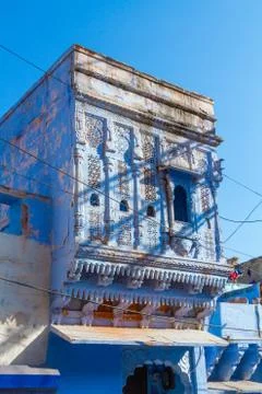 Blue balcony Stock Photos