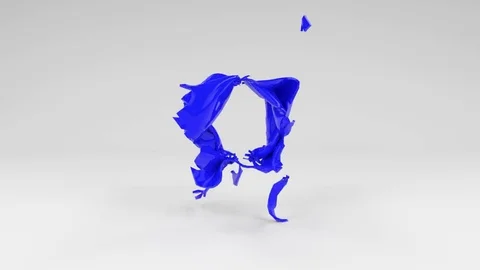 Blue ball explodes on a light gray background Stock Footage 78482002