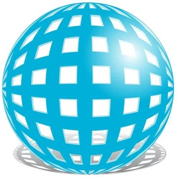 Blue ball Stock Illustration