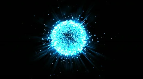The blue ball of light on a black background 動画素材 12546561