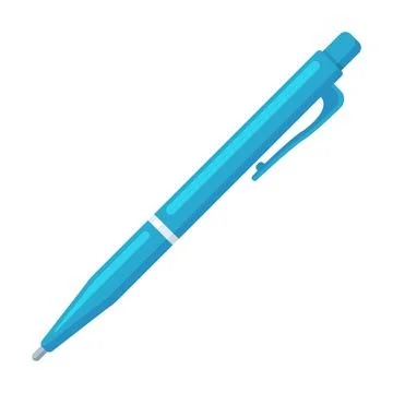Blue ball pen Illustrazione stock