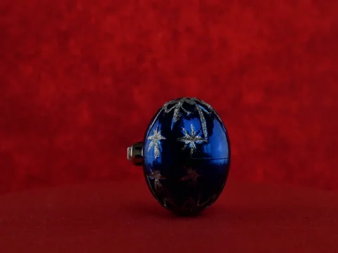 Blue ball on red background Stock Footage 70347463