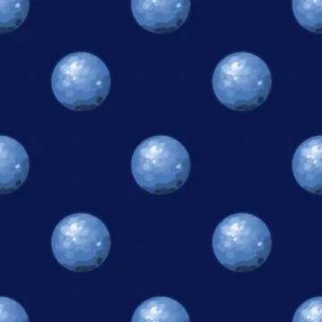 Blue ball seamless pattern Stock Illustration