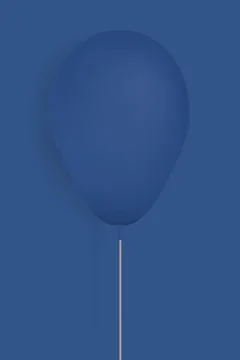A blue ballon on blue background Stock Illustration