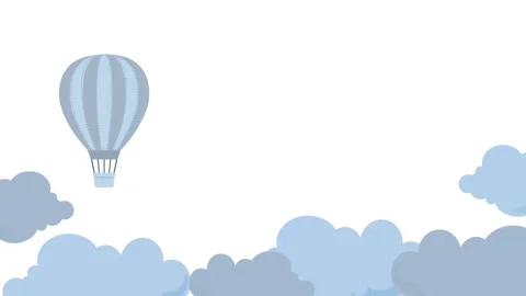 BLUE BALLOON AND CLOUD Stock Footage 243853770