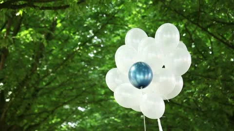 Blue balloon escape Stock-Footage 20305519