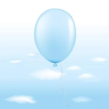 Blue balloon Stock Illustration