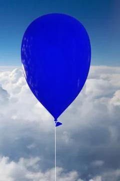 Blue balloon Stock Illustration