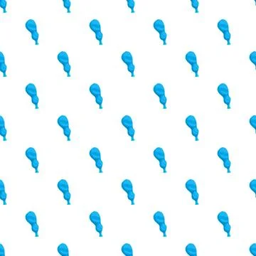 Blue balloon seamless repeating pattern for party decoration Stock Illustration